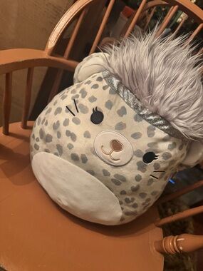 Large grey cheetah SQUISHMALLOW
